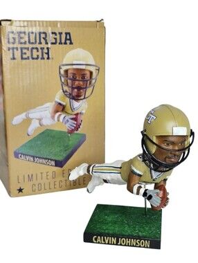 Calvin Johnson Georgia Tech Bobblehead 2018 Limited Edition SGA College HOF Box